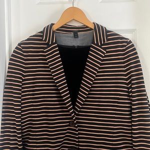 J Crew Comfy cotton striped blazer